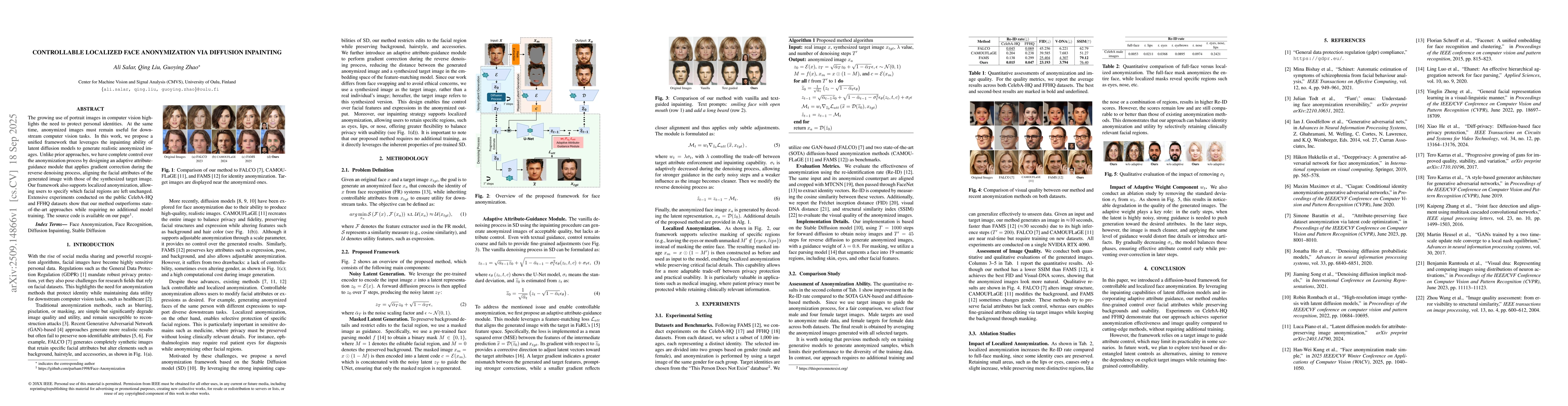Thumbnail for Controllable Localized Face Anonymization Via Diffusion Inpainting