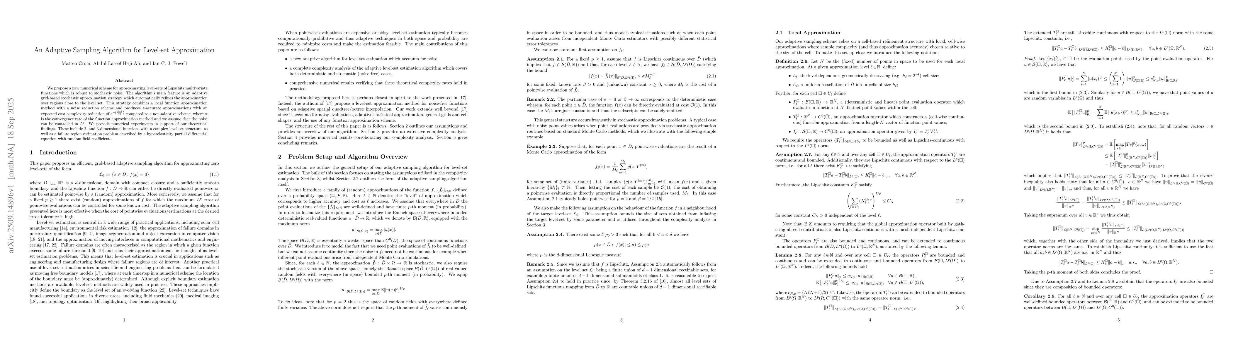 Thumbnail for An Adaptive Sampling Algorithm for Level-set Approximation