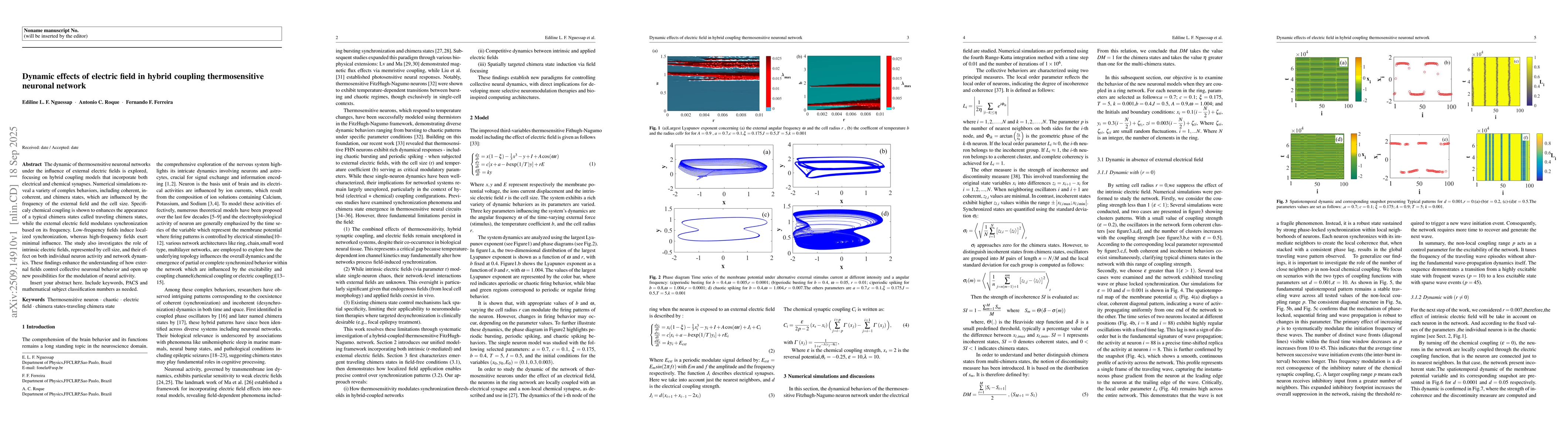 Thumbnail for Dynamic effects of electric field in hybrid coupling thermosensitive
  neuronal network