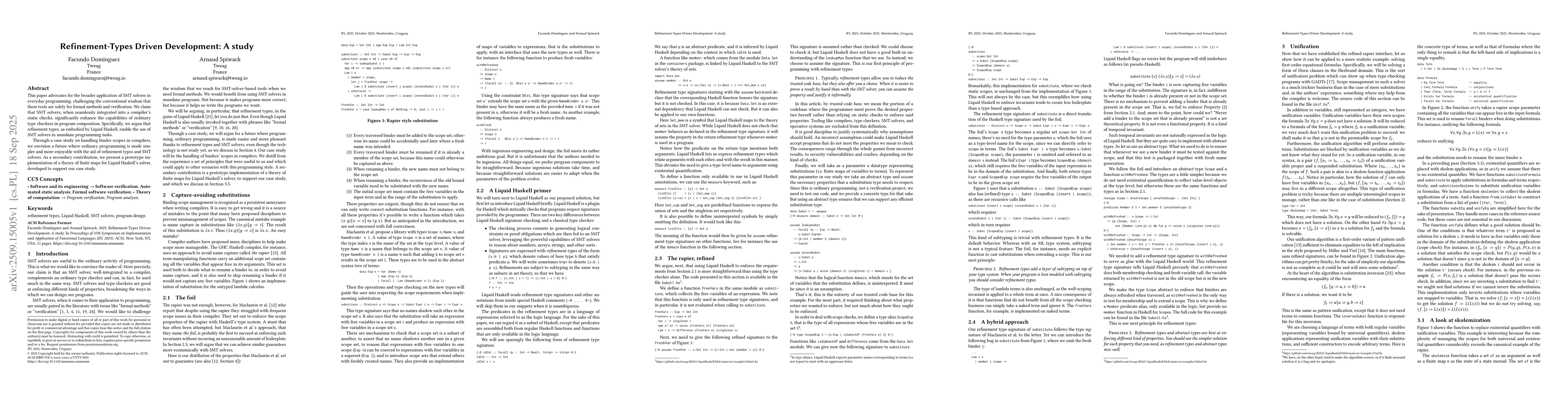 Thumbnail for Refinement-Types Driven Development: A study