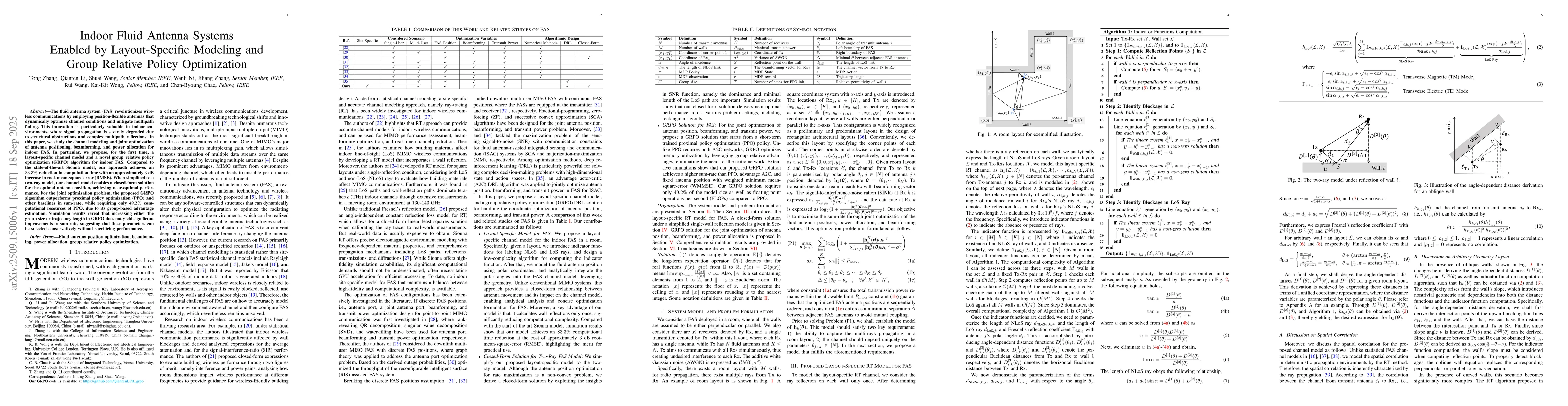 Thumbnail for Indoor Fluid Antenna Systems Enabled by Layout-Specific Modeling and
  Group Relative Policy Optimization
