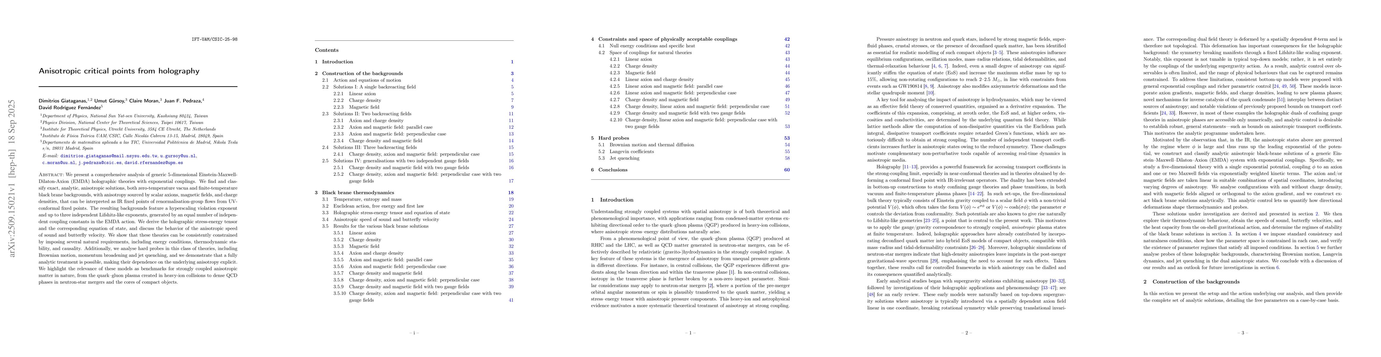 Thumbnail for Anisotropic critical points from holography