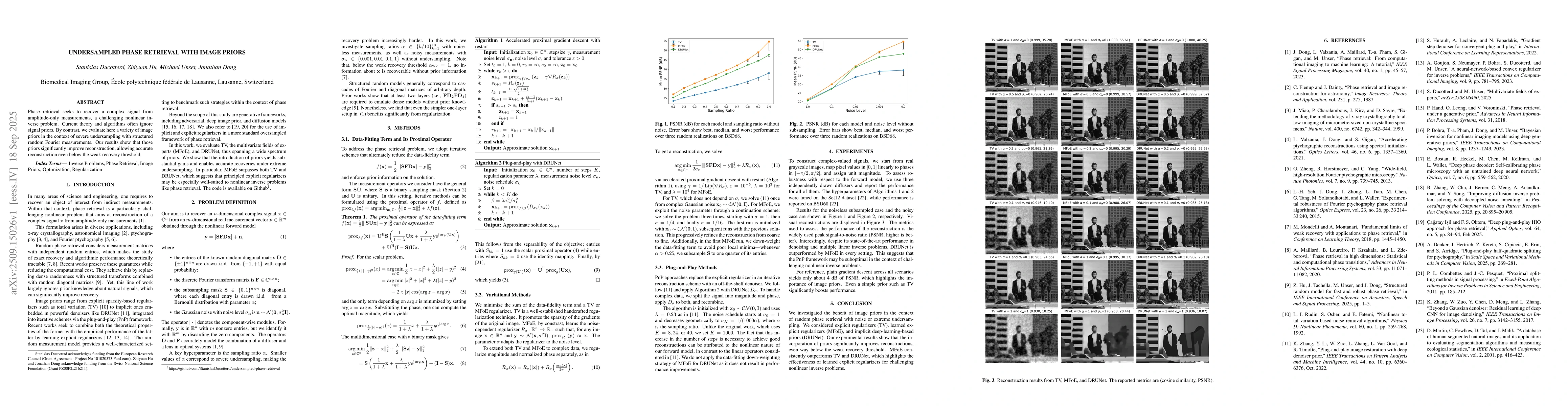 Thumbnail for Undersampled Phase Retrieval with Image Priors