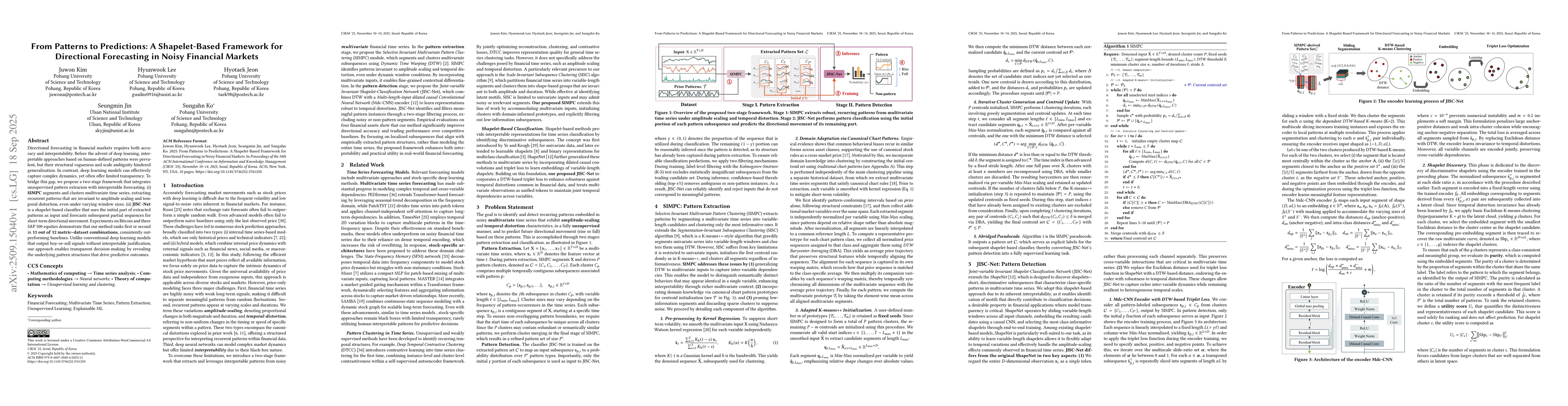 Thumbnail for From Patterns to Predictions: A Shapelet-Based Framework for Directional
  Forecasting in Noisy Financial Markets
