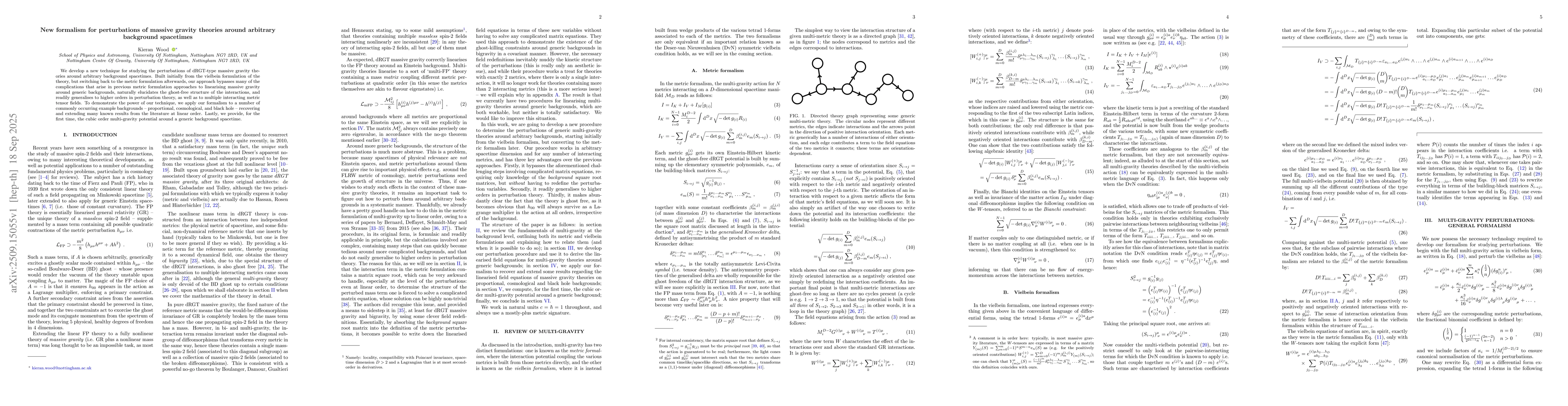 Thumbnail for New formalism for perturbations of massive gravity theories around
  arbitrary background spacetimes