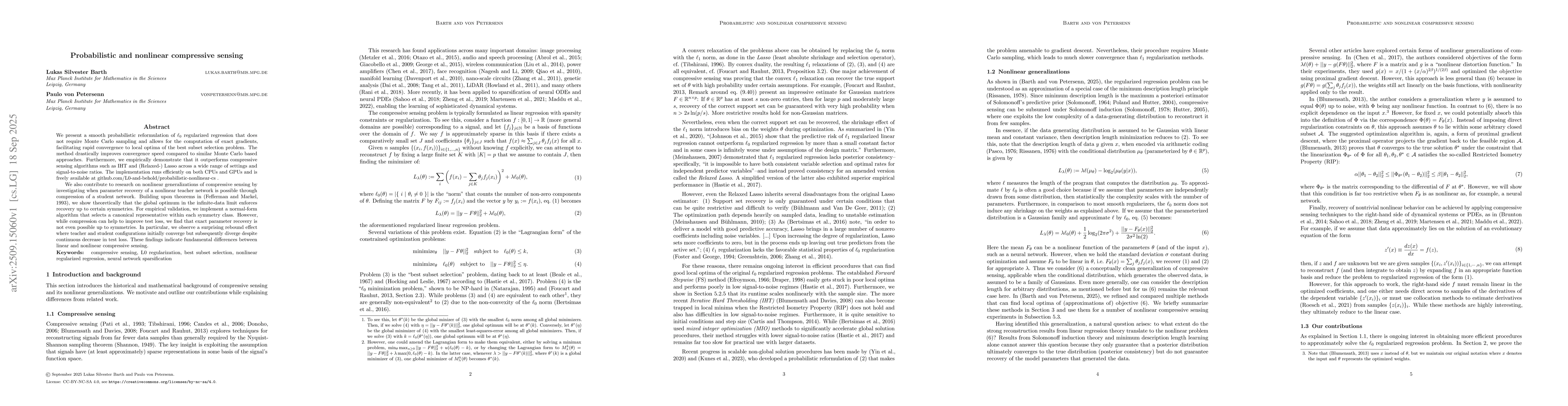 Thumbnail for Probabilistic and nonlinear compressive sensing
