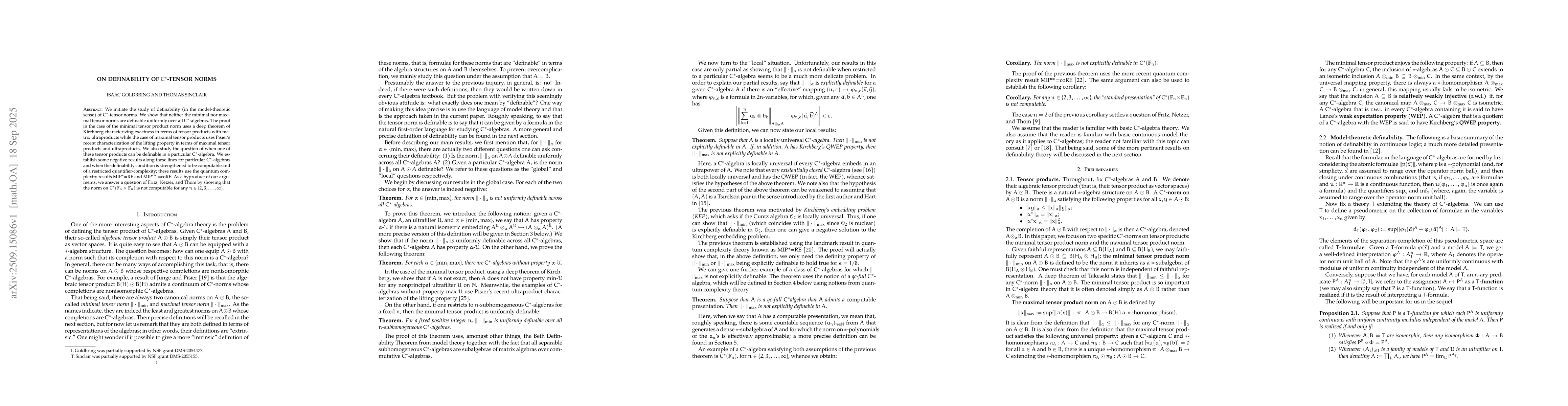 Thumbnail for On definability of C*-tensor norms