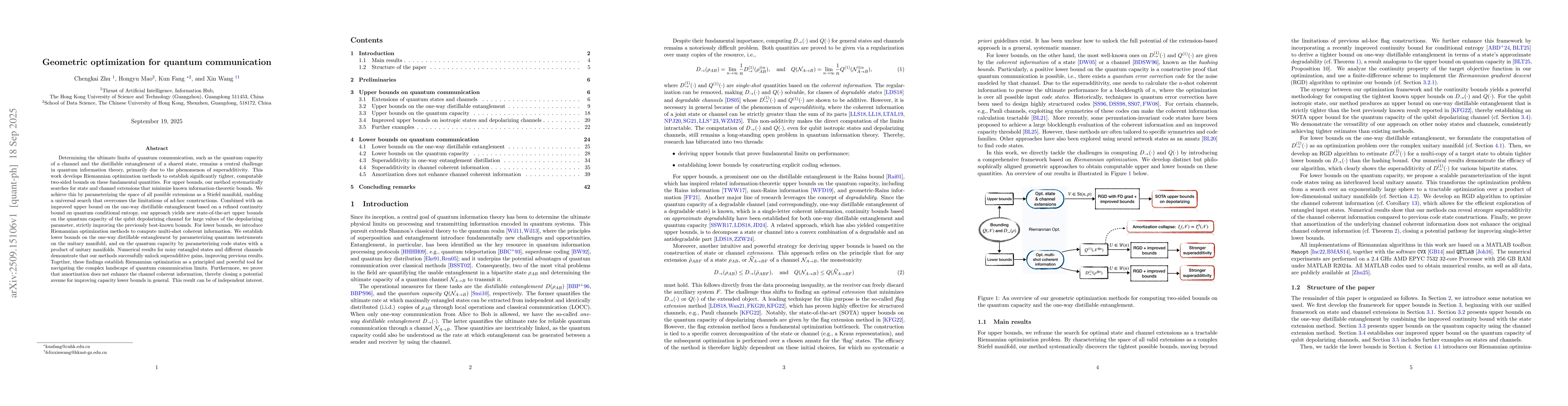 Thumbnail for Geometric optimization for quantum communication