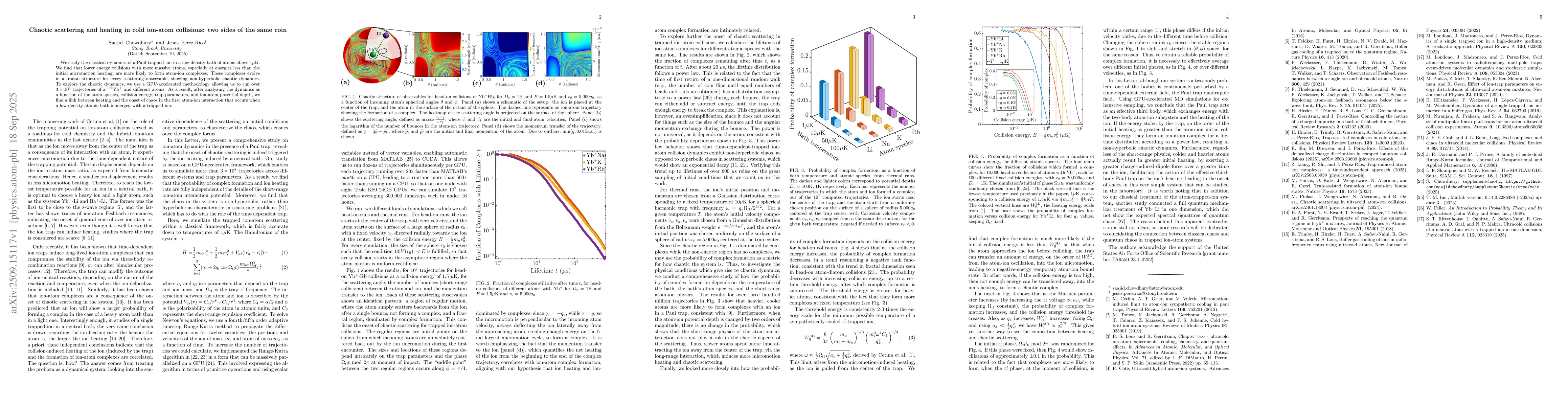 Thumbnail for Chaotic scattering and heating in cold ion-atom collisions: two sides of
  the same coin
