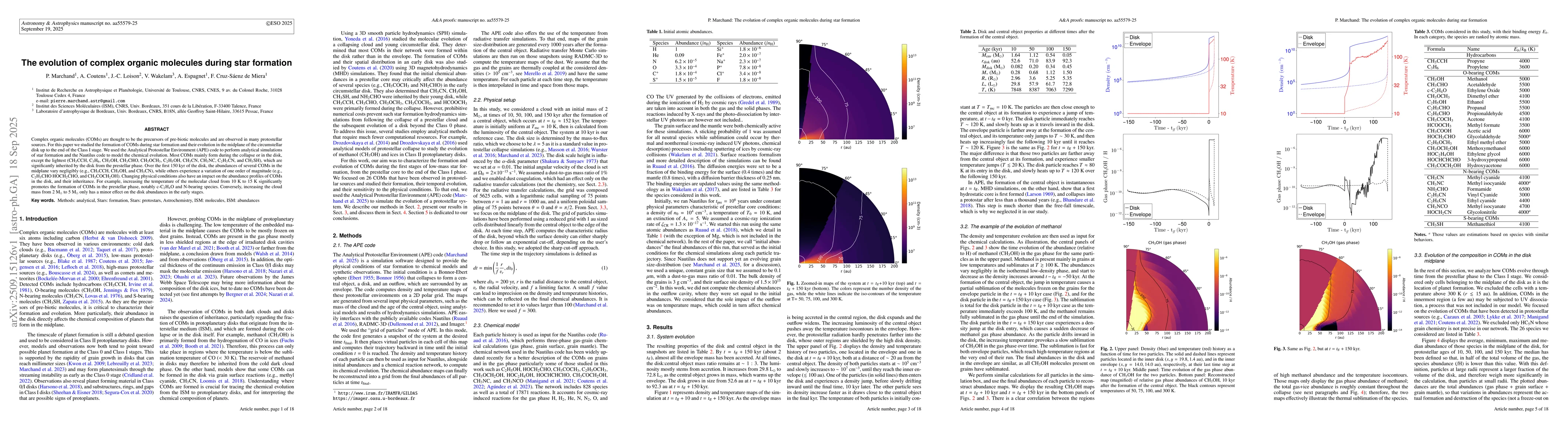 Thumbnail for The evolution of complex organic molecules during star formation