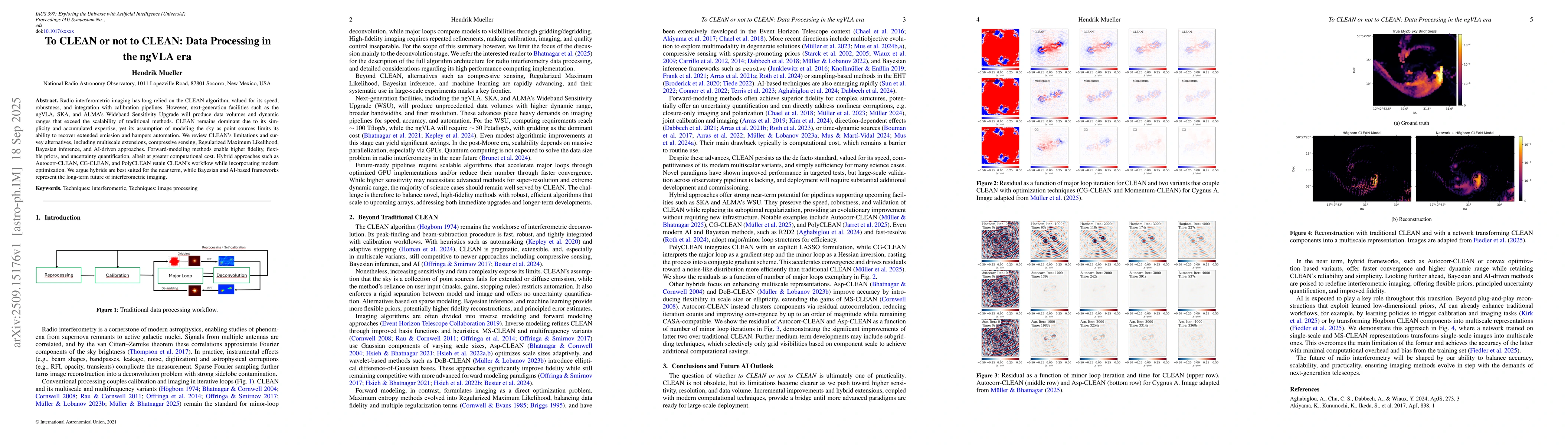 Thumbnail for To CLEAN or not to CLEAN: Data Processing in the ngVLA era