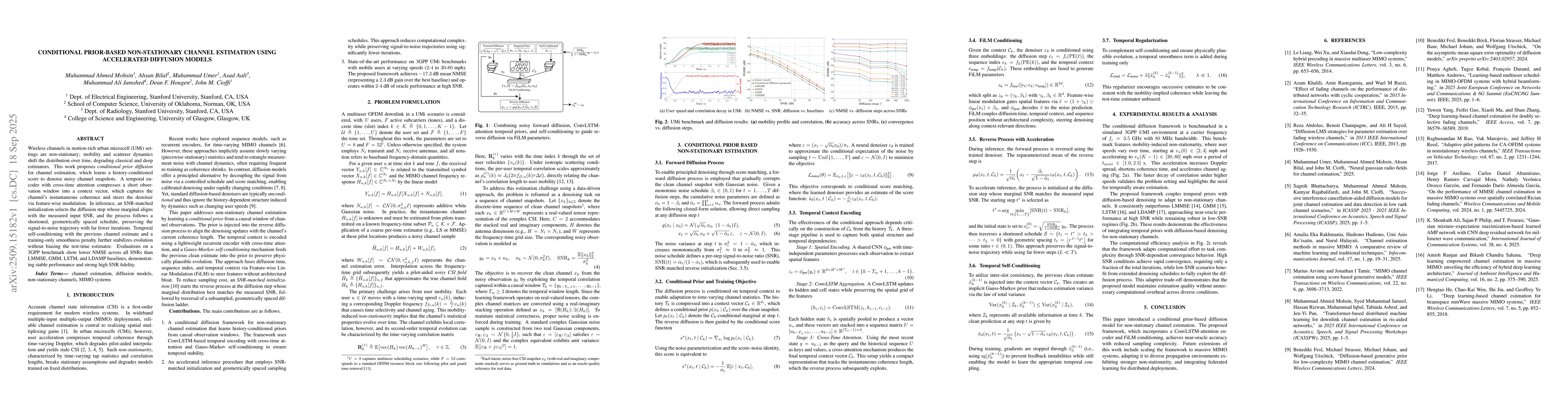 Thumbnail for Conditional Prior-based Non-stationary Channel Estimation Using
  Accelerated Diffusion Models