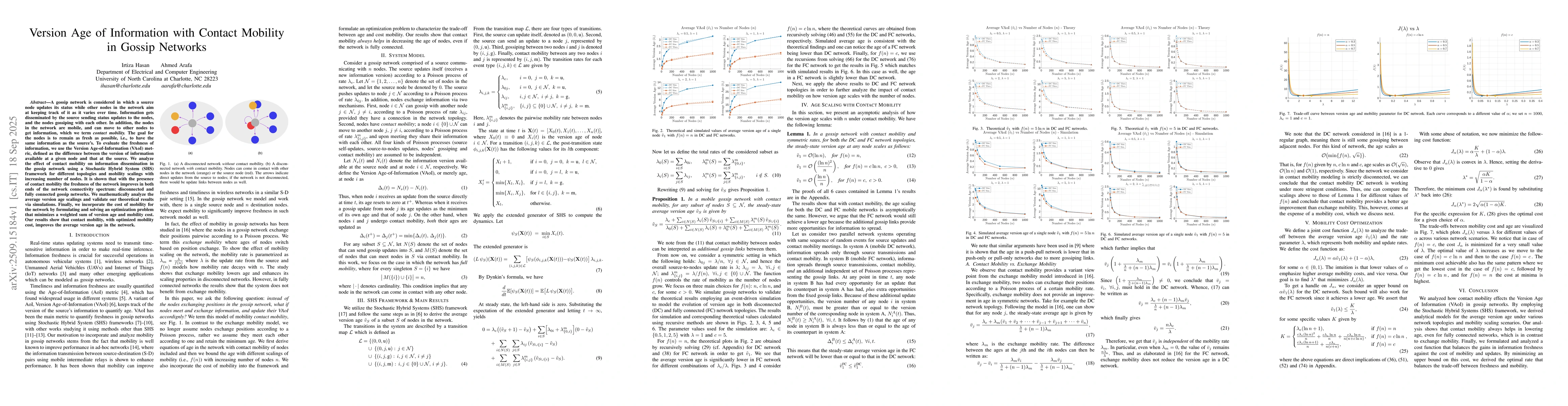 Thumbnail for Version Age of Information with Contact Mobility in Gossip Networks