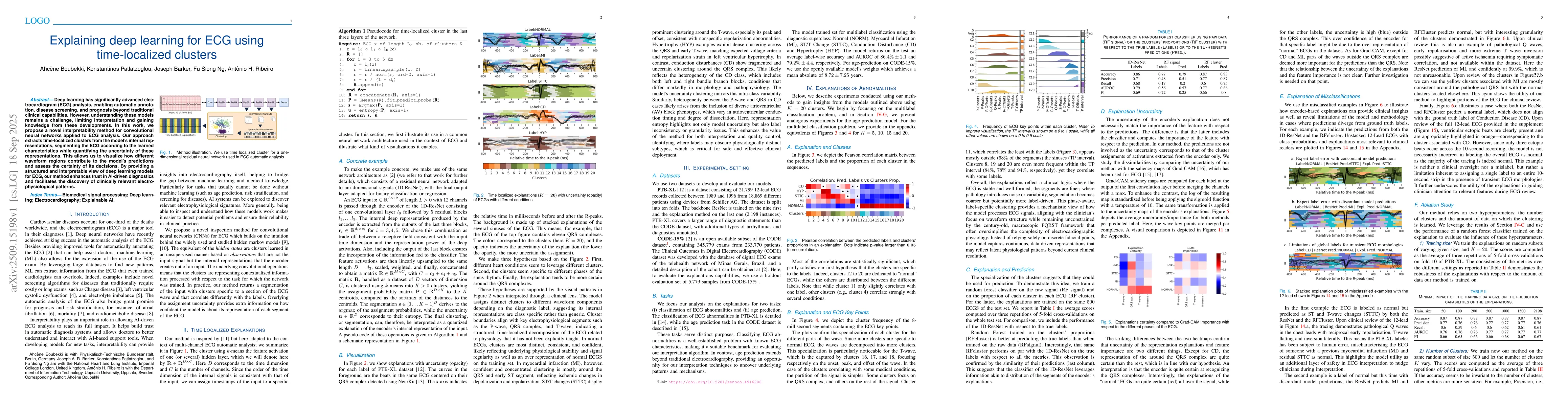Thumbnail for Explaining deep learning for ECG using time-localized clusters