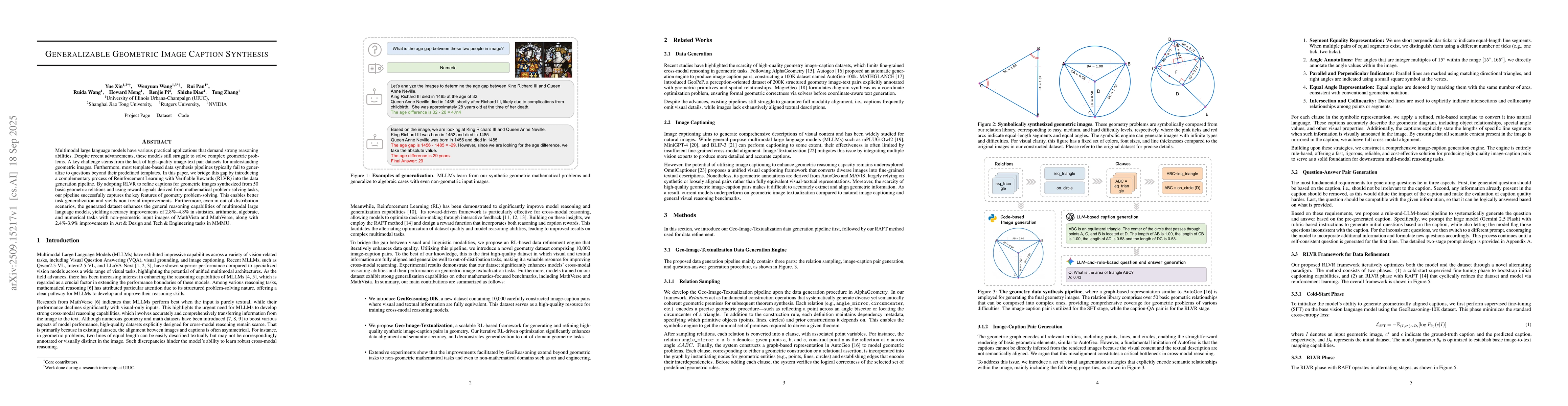 Thumbnail for Generalizable Geometric Image Caption Synthesis