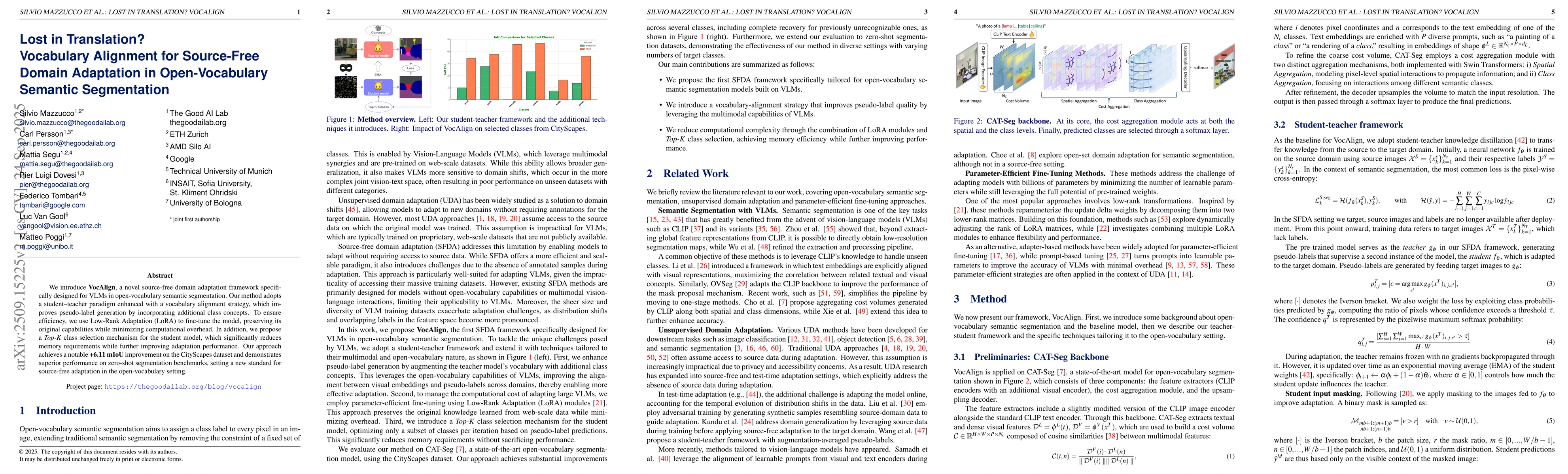 Thumbnail for Lost in Translation? Vocabulary Alignment for Source-Free Domain
  Adaptation in Open-Vocabulary Semantic Segmentation