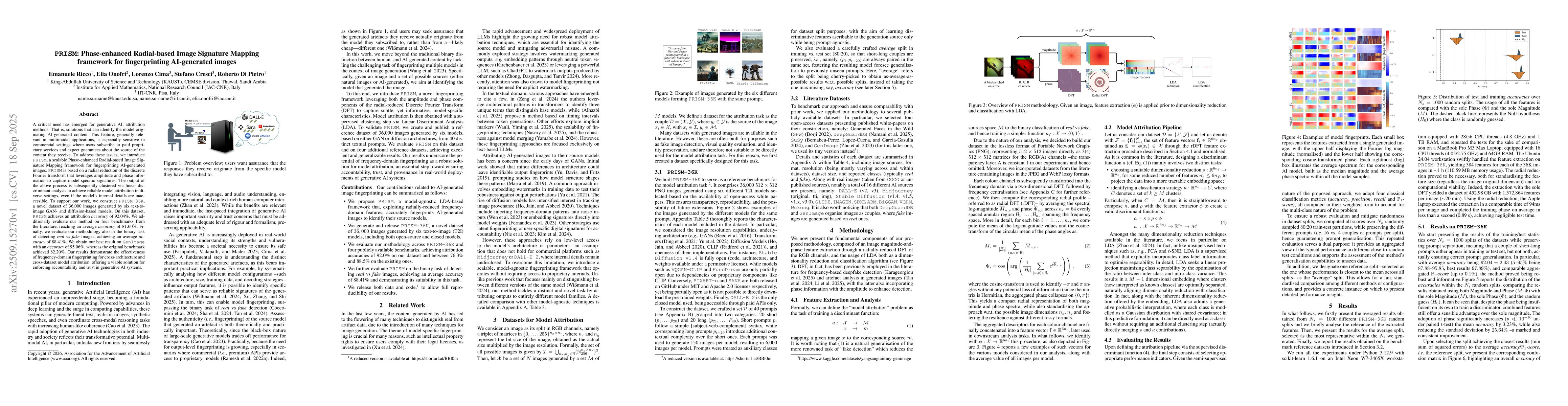 Thumbnail for PRISM: Phase-enhanced Radial-based Image Signature Mapping framework for
  fingerprinting AI-generated images
