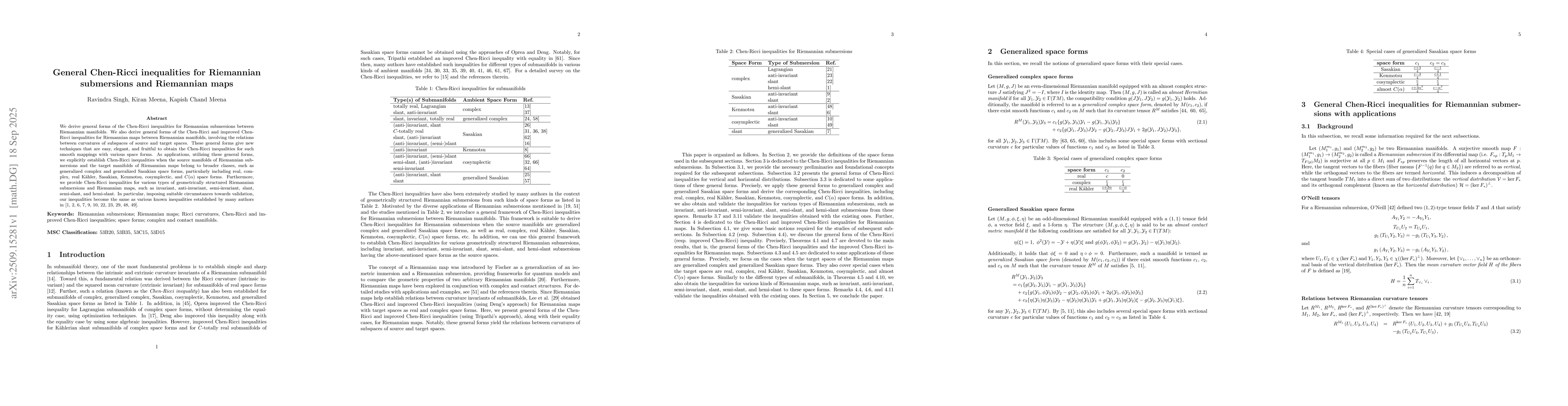 Thumbnail for General Chen-Ricci inequalities for Riemannian submersions and
  Riemannian maps
