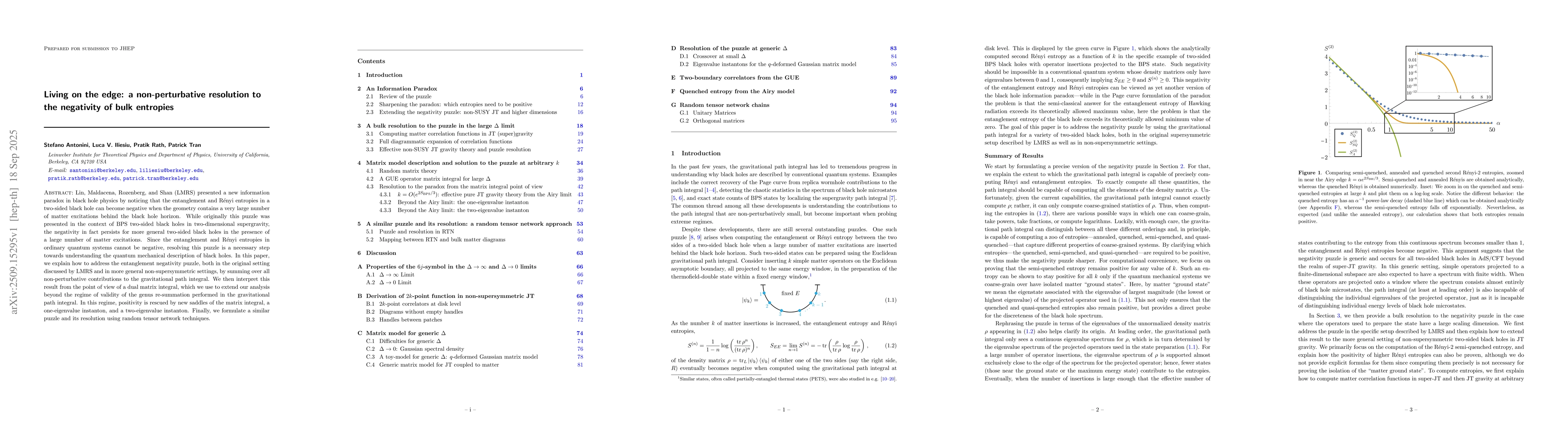 Thumbnail for Living on the edge: a non-perturbative resolution to the negativity of
  bulk entropies