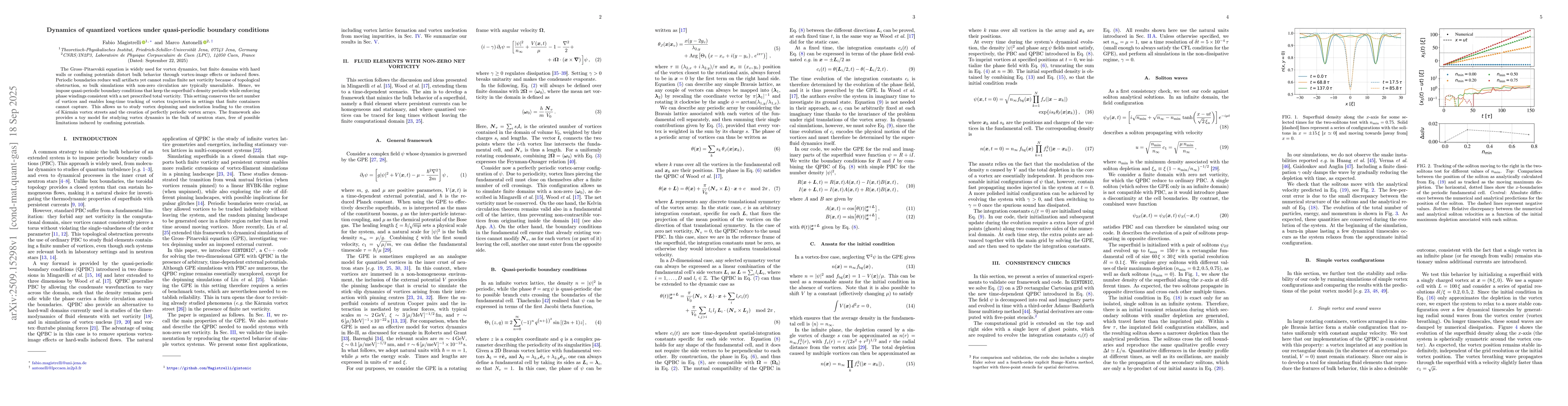 Thumbnail for Dynamics of quantized vortices under quasi-periodic boundary conditions