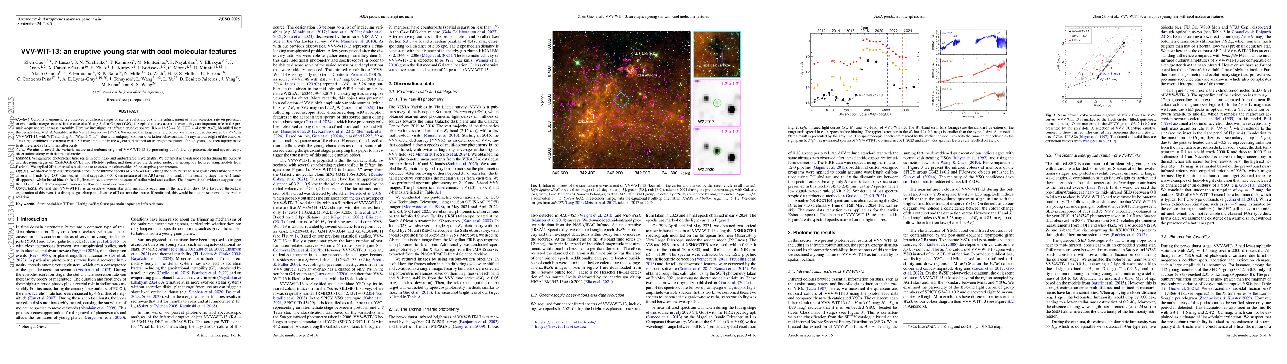 Thumbnail for VVV-WIT-13: an eruptive young star with cool molecular features