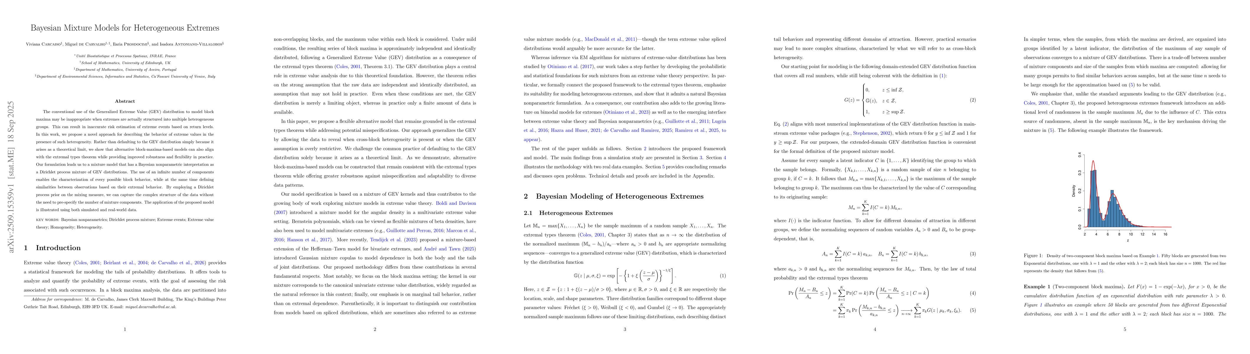 Thumbnail for Bayesian Mixture Models for Heterogeneous Extremes