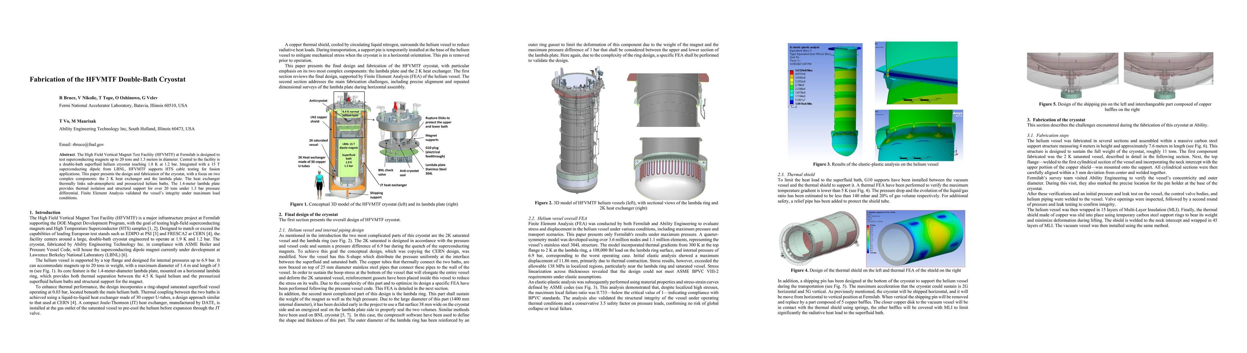 Thumbnail for Fabrication of the HFVMTF Double-Bath Cryostat
