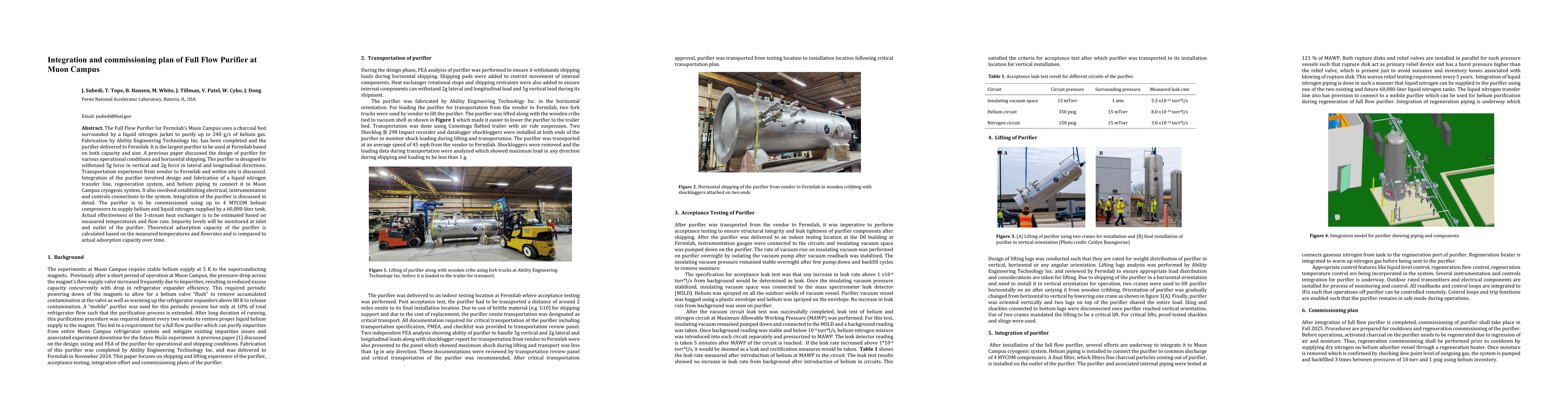 Thumbnail for Integration and commissioning plan of Full Flow Purifier at Muon Campus