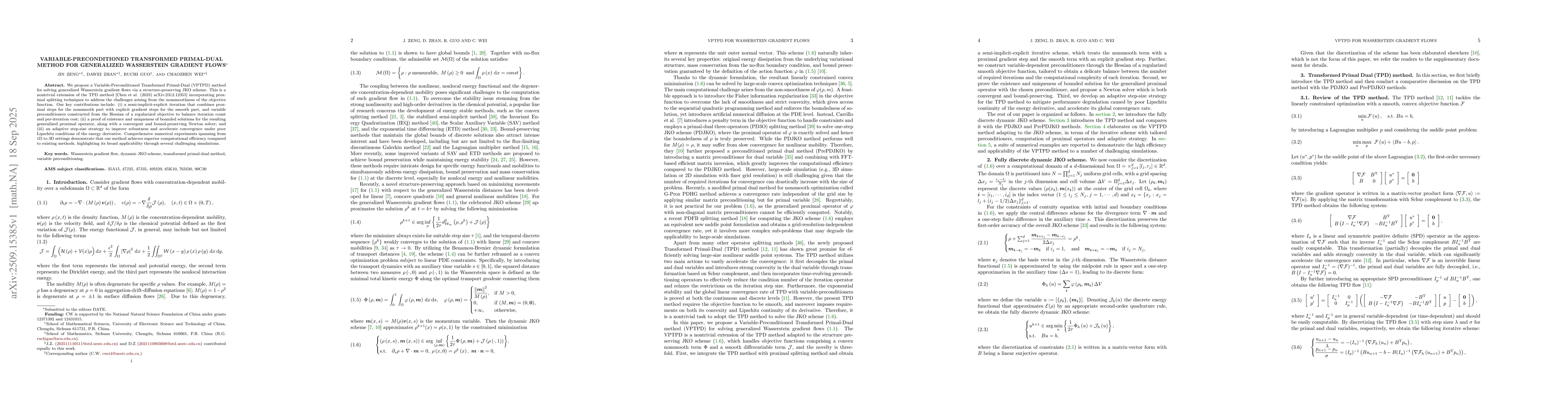 Thumbnail for Variable-preconditioned transformed primal-dual method for generalized
  Wasserstein Gradient Flows
