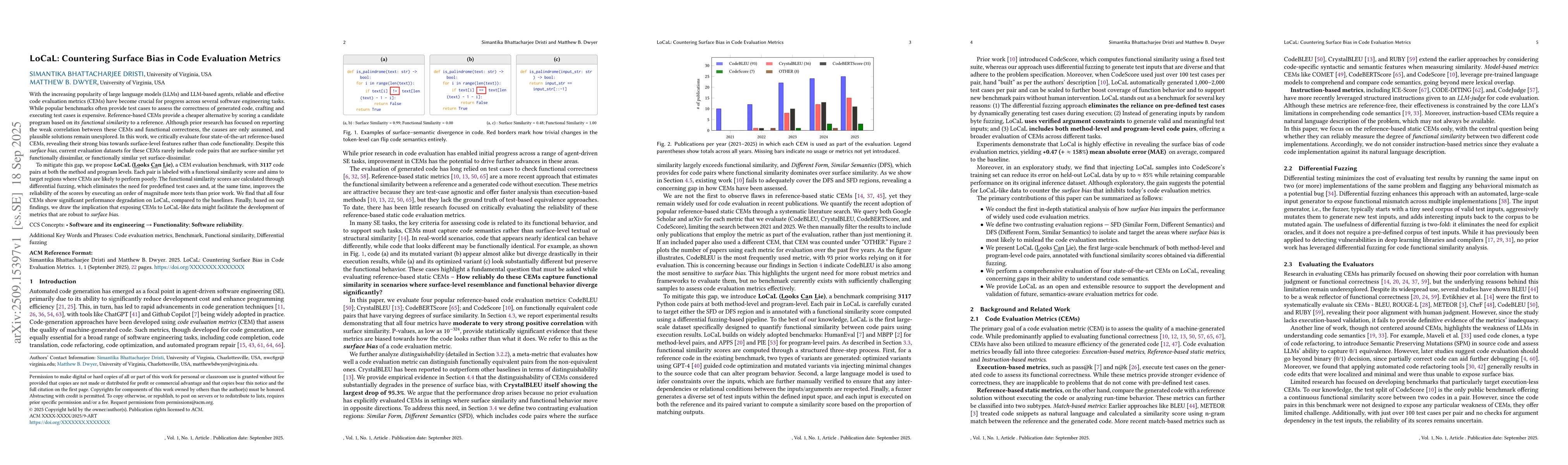 Thumbnail for LoCaL: Countering Surface Bias in Code Evaluation Metrics
