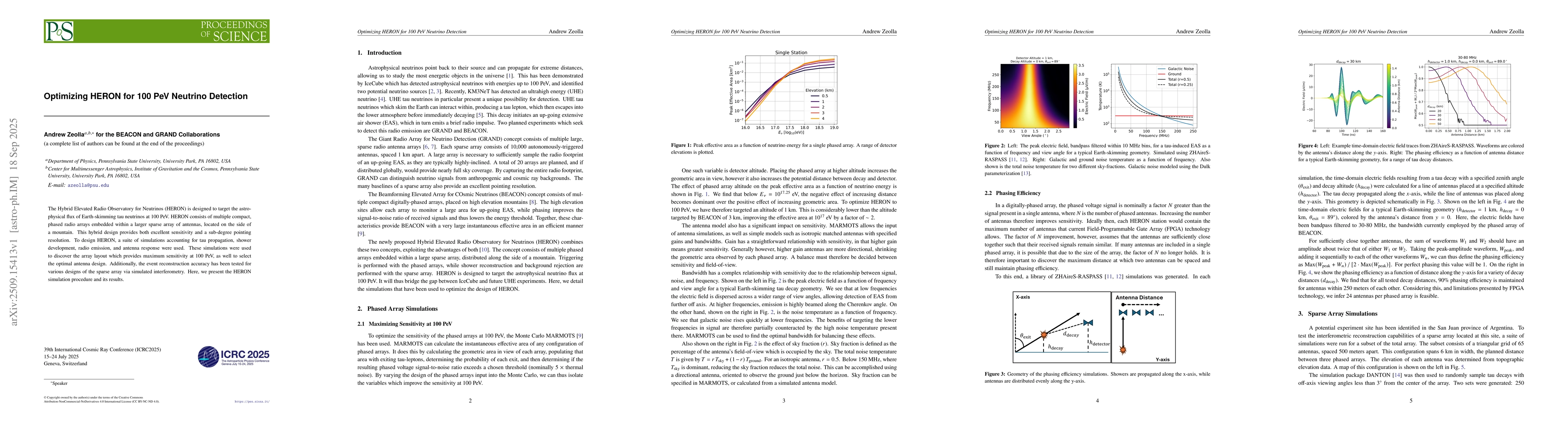 Thumbnail for Optimizing HERON for 100 PeV Neutrino Detection