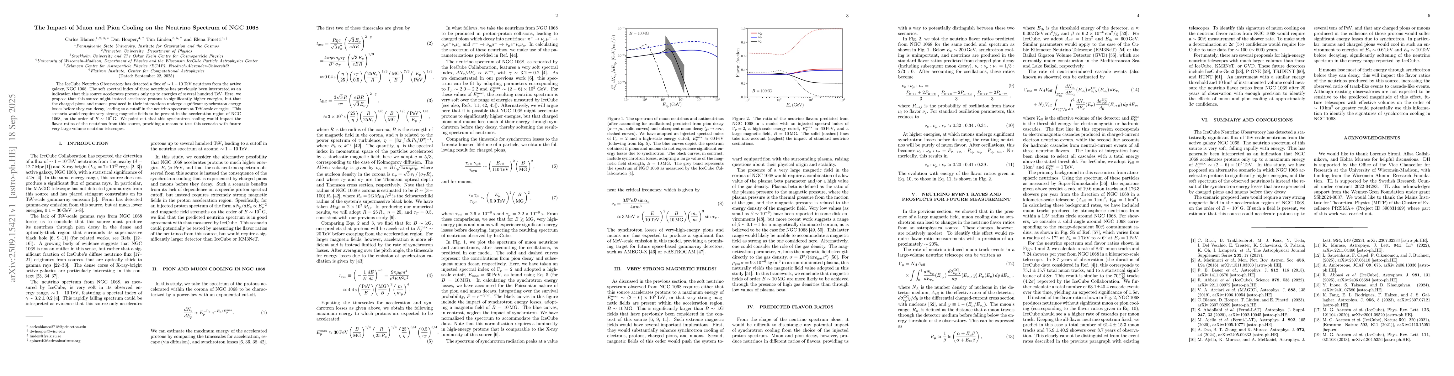 Thumbnail for The Impact of Muon and Pion Cooling on the Neutrino Spectrum of NGC 1068