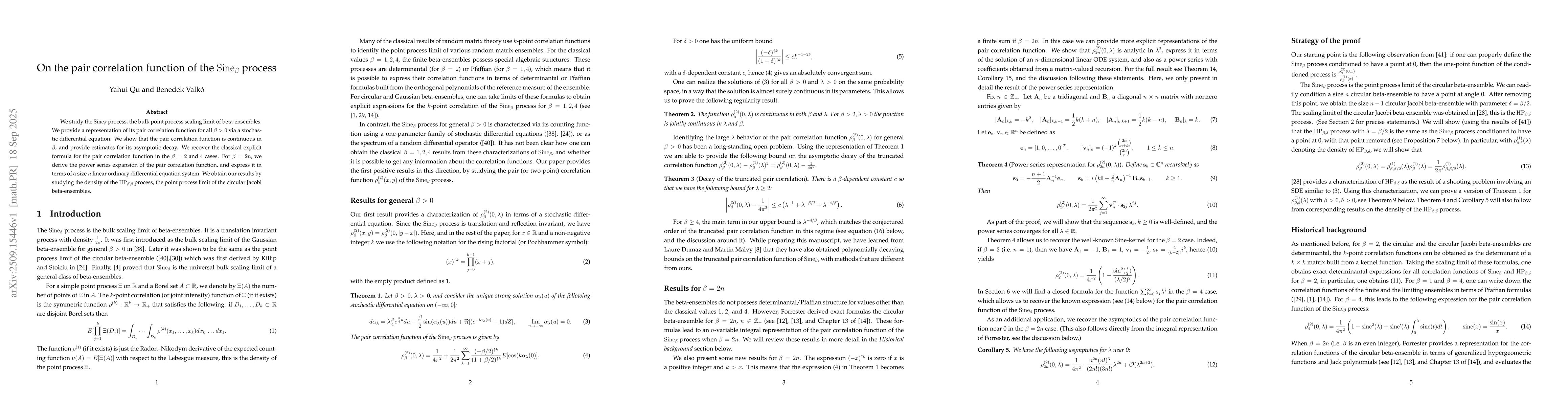 Thumbnail for On the pair correlation function of the Sine$_β$ process