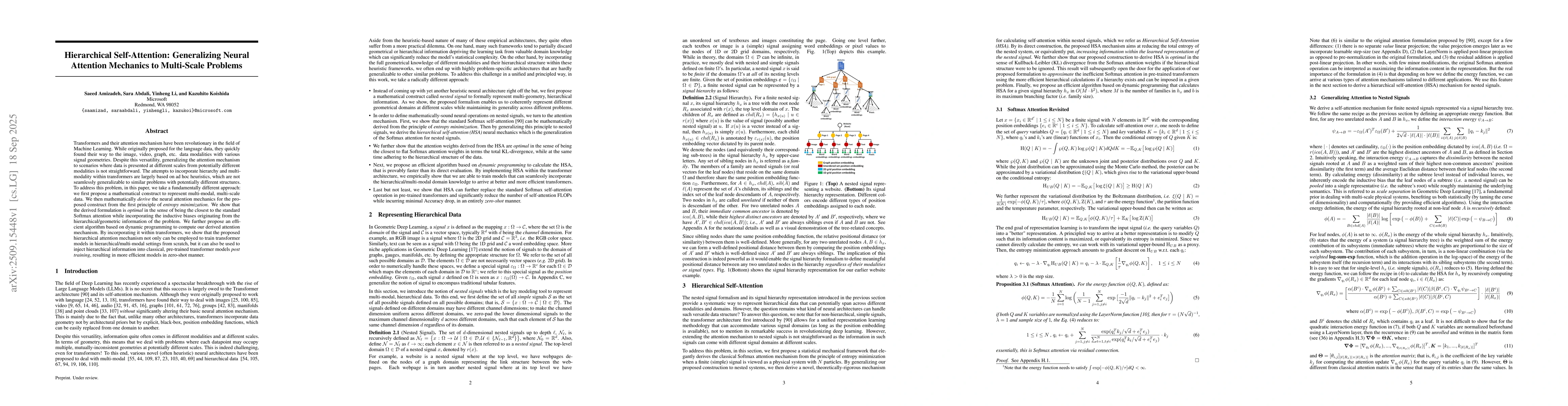 Thumbnail for Hierarchical Self-Attention: Generalizing Neural Attention Mechanics to
  Multi-Scale Problems