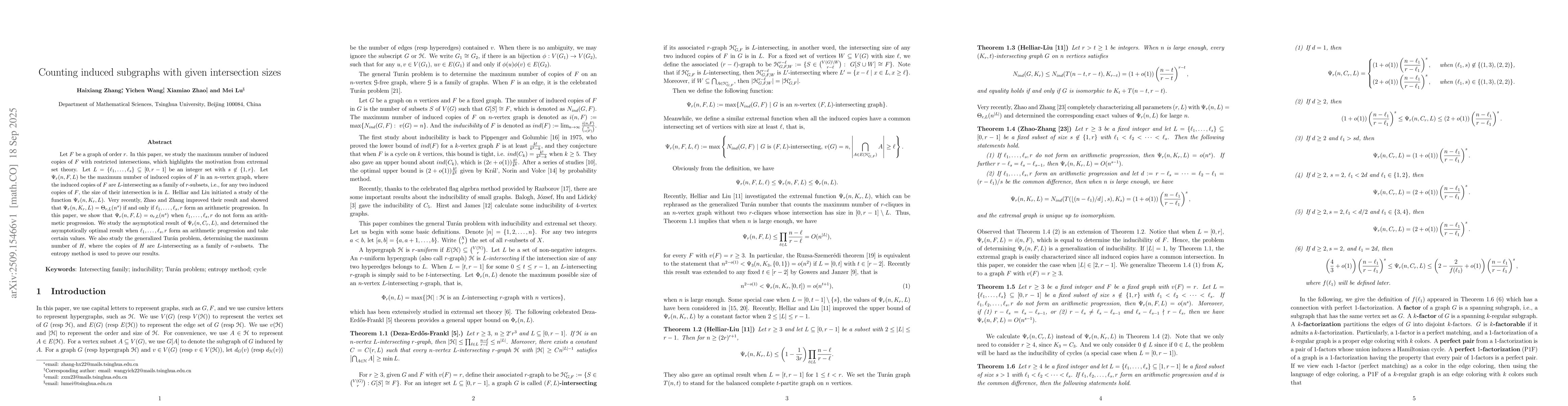 Thumbnail for Counting induced subgraphs with given intersection sizes