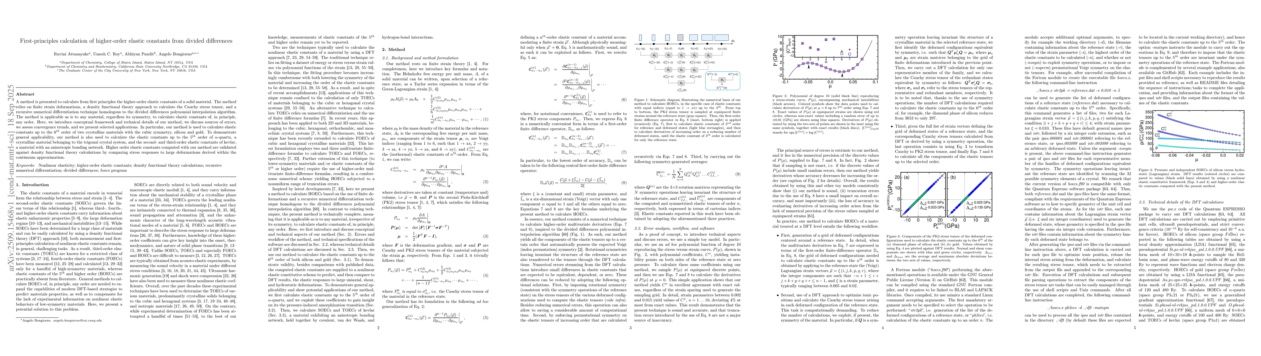 Thumbnail for First-principles calculation of higher-order elastic constants from
  divided differences