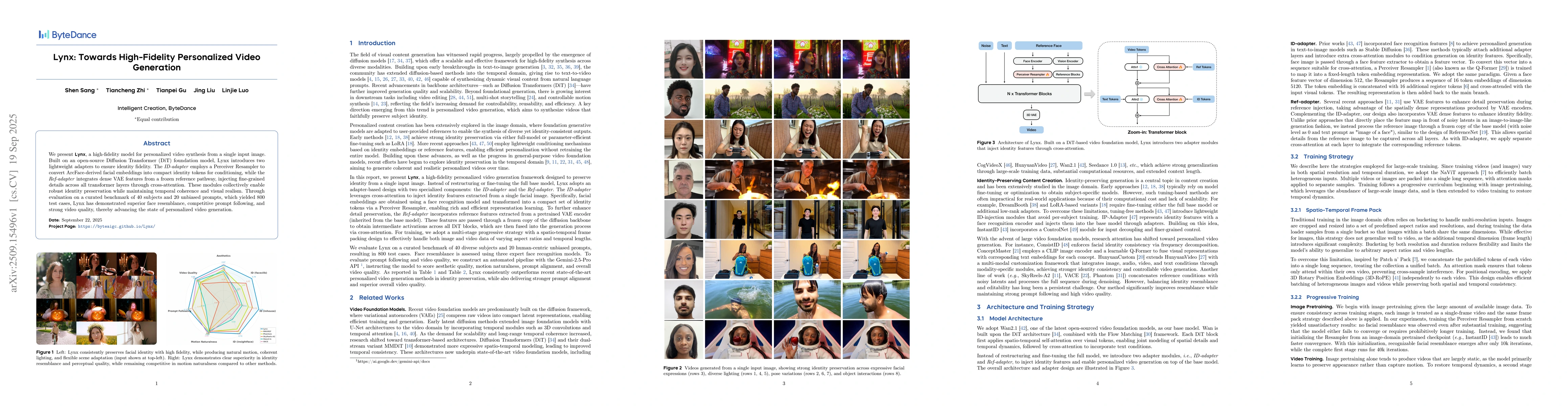Thumbnail for Lynx: Towards High-Fidelity Personalized Video Generation