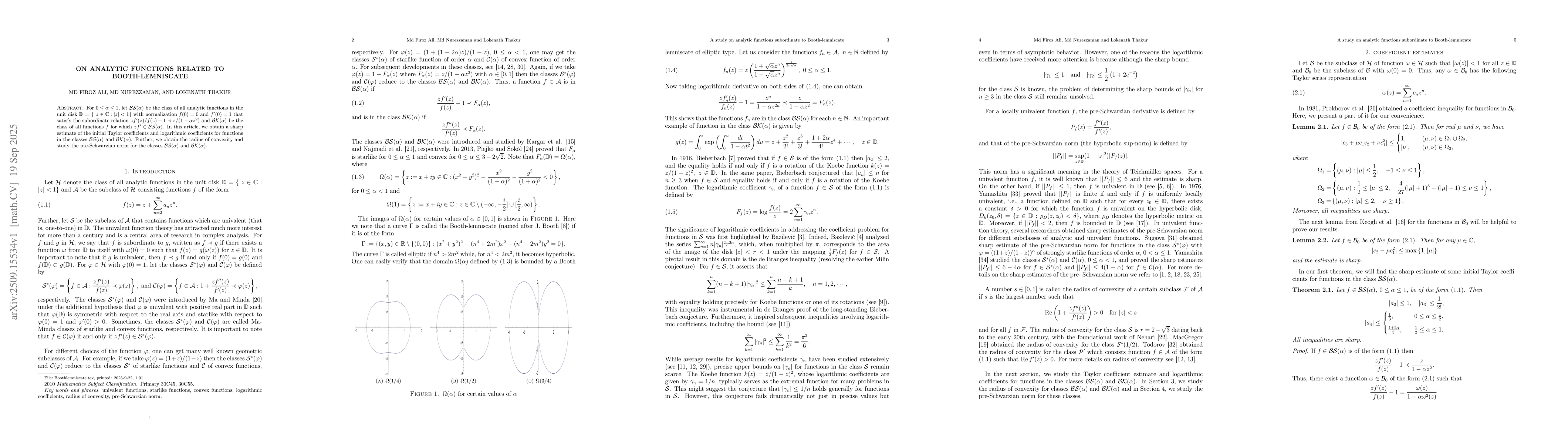 Thumbnail for On analytic functions related to Booth-lemniscate