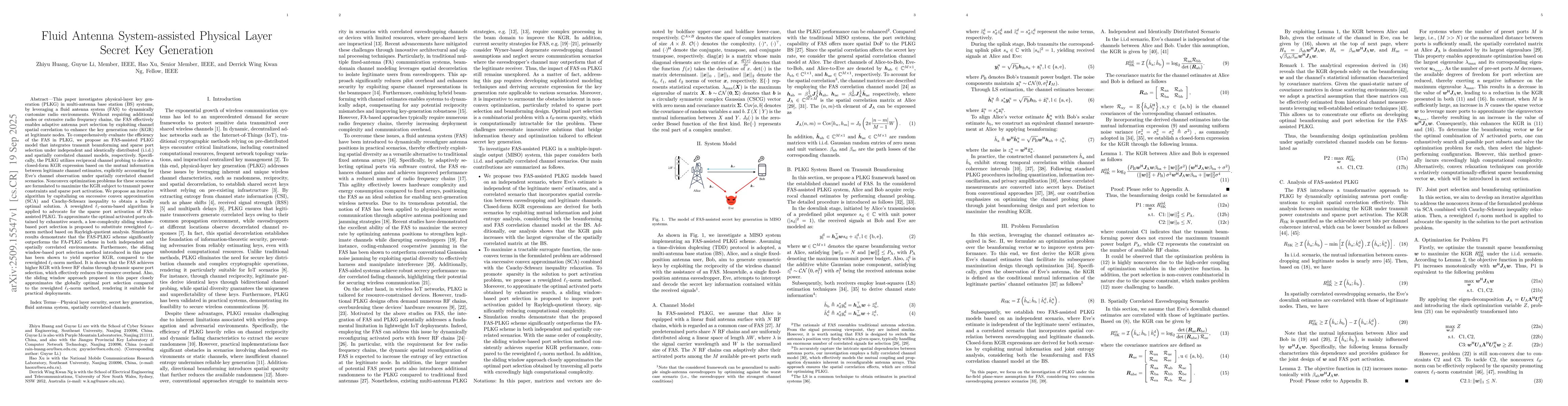 Thumbnail for Fluid Antenna System-assisted Physical Layer Secret Key Generation