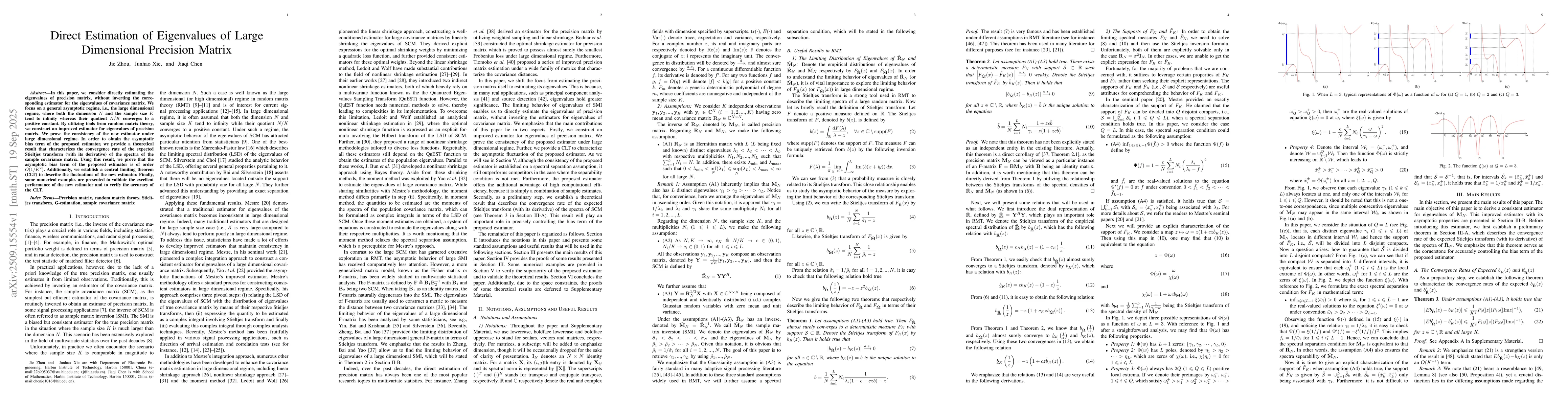 Thumbnail for Direct Estimation of Eigenvalues of Large Dimensional Precision Matrix