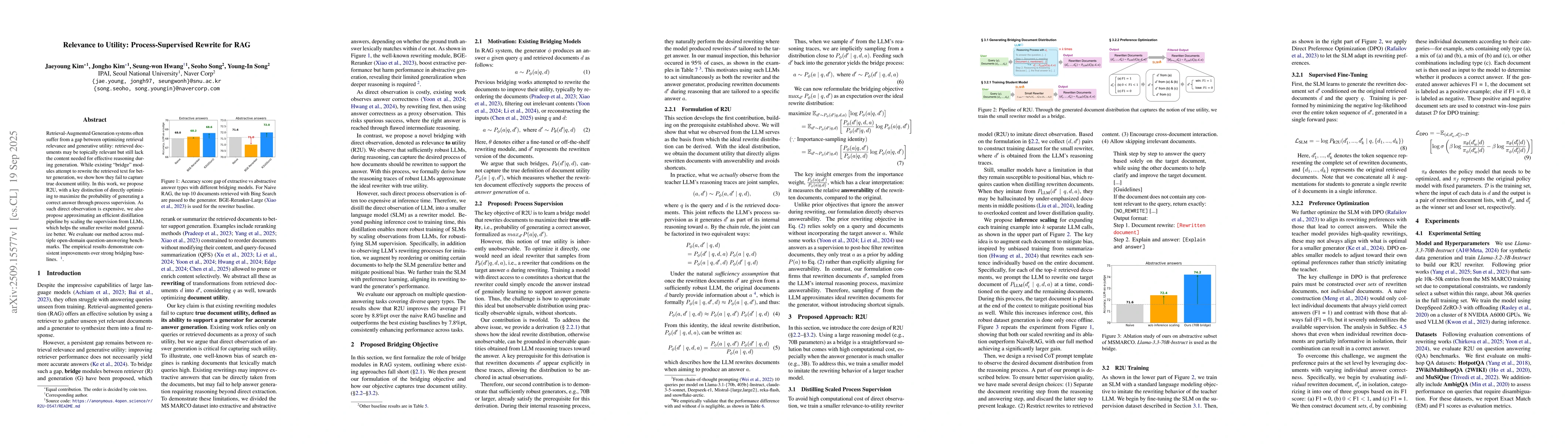 Thumbnail for Relevance to Utility: Process-Supervised Rewrite for RAG