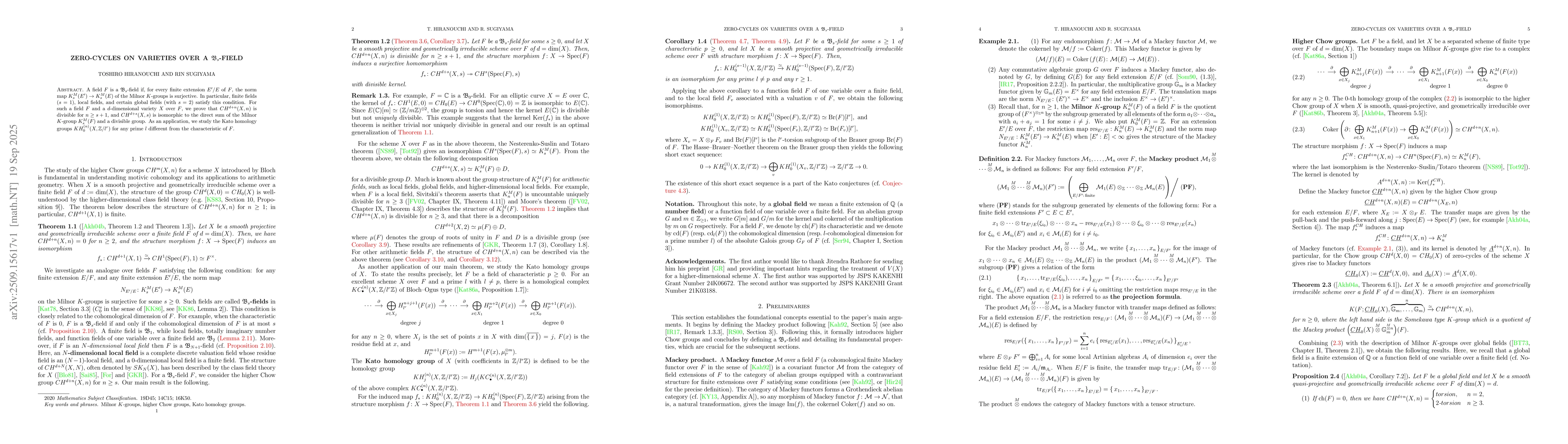Thumbnail for Zero-cycles on varieties over a $\mathfrak{B}_s$-field