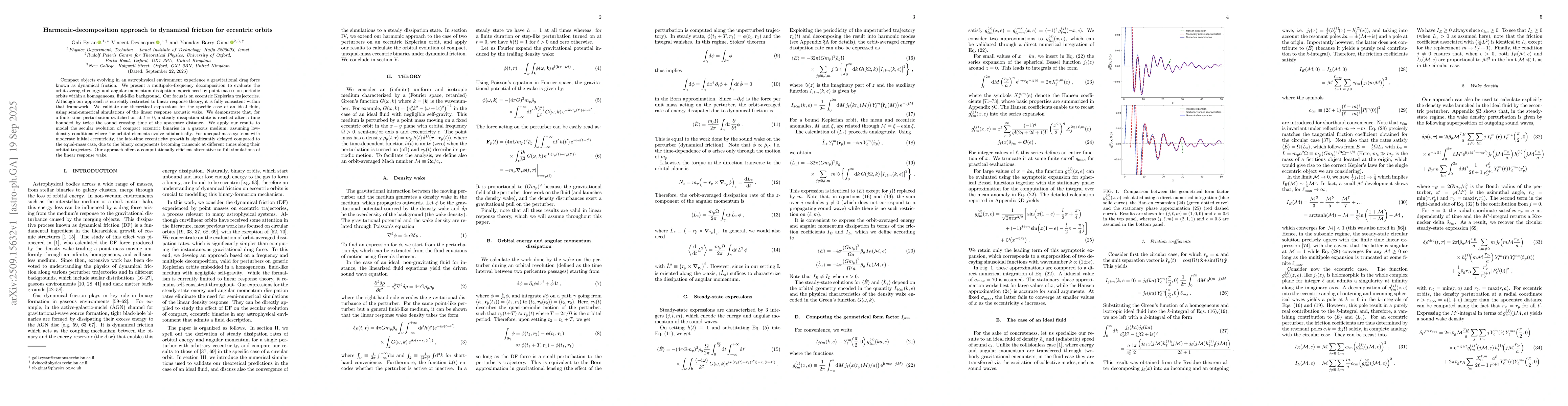 Thumbnail for Harmonic-decomposition approach to dynamical friction for eccentric
  orbits