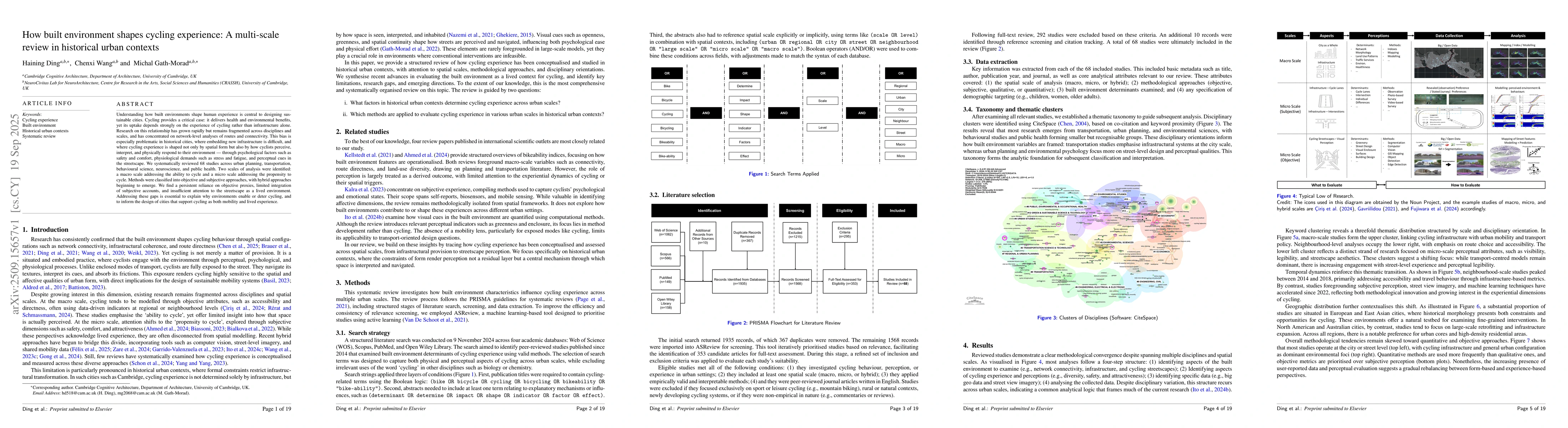 Thumbnail for How built environment shapes cycling experience: A multi-scale review in
  historical urban contexts