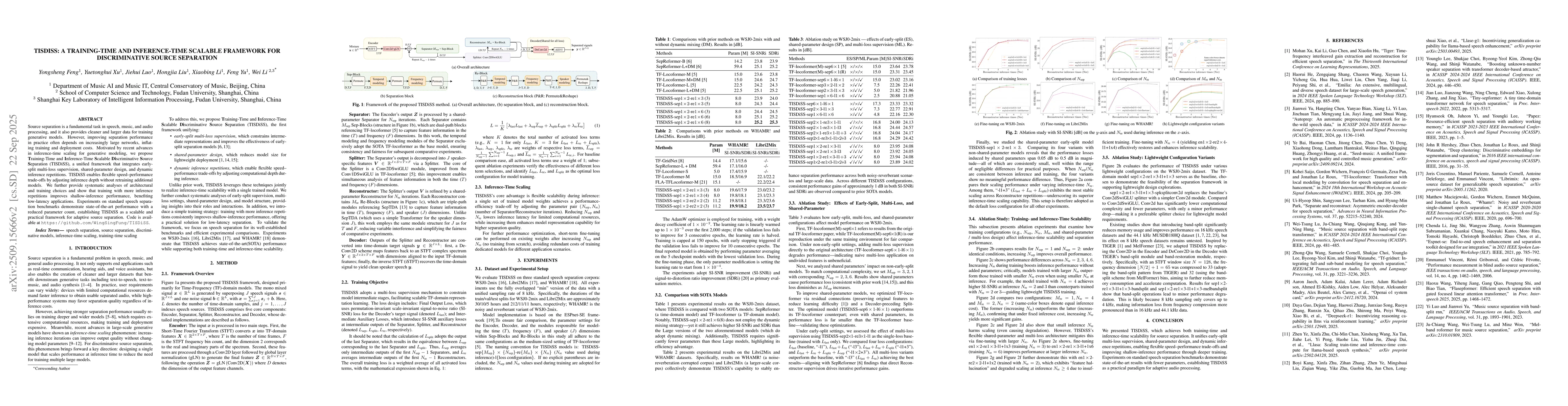 Thumbnail for TISDiSS: A Training-Time and Inference-Time Scalable Framework for
  Discriminative Source Separation