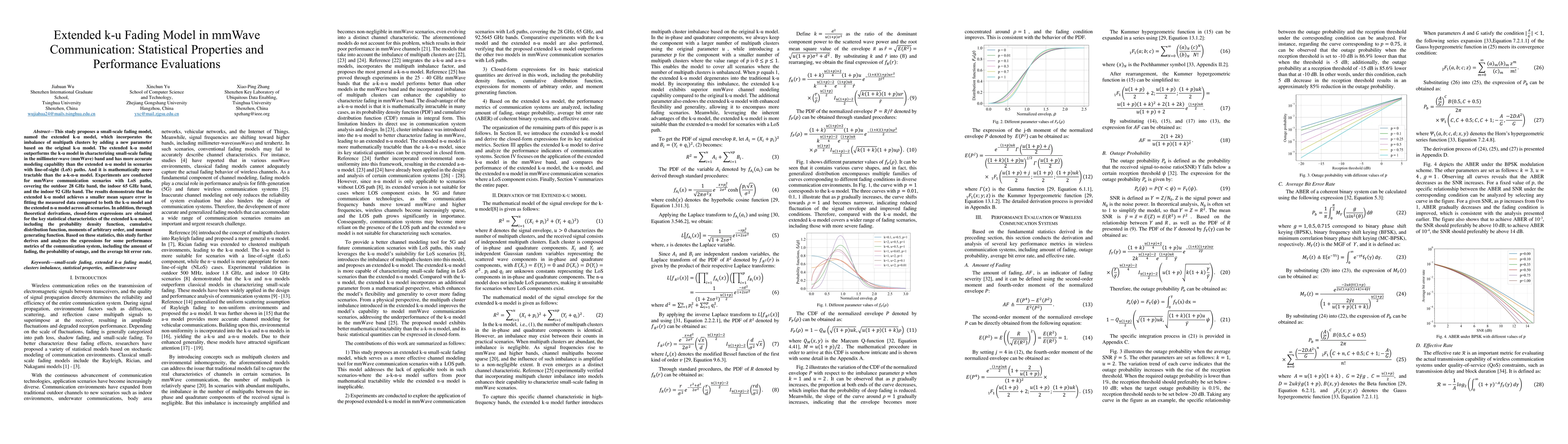 Thumbnail for Extended k-u Fading Model in mmWave Communication: Statistical
  Properties and Performance Evaluations
