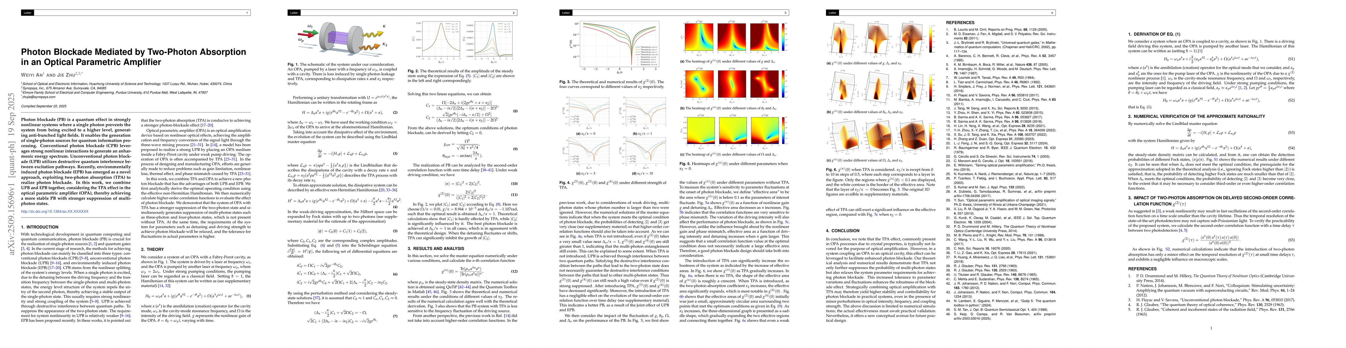 Thumbnail for Photon Blockade Mediated by Two-Photon Absorption in an Optical
  Parametric Amplifier