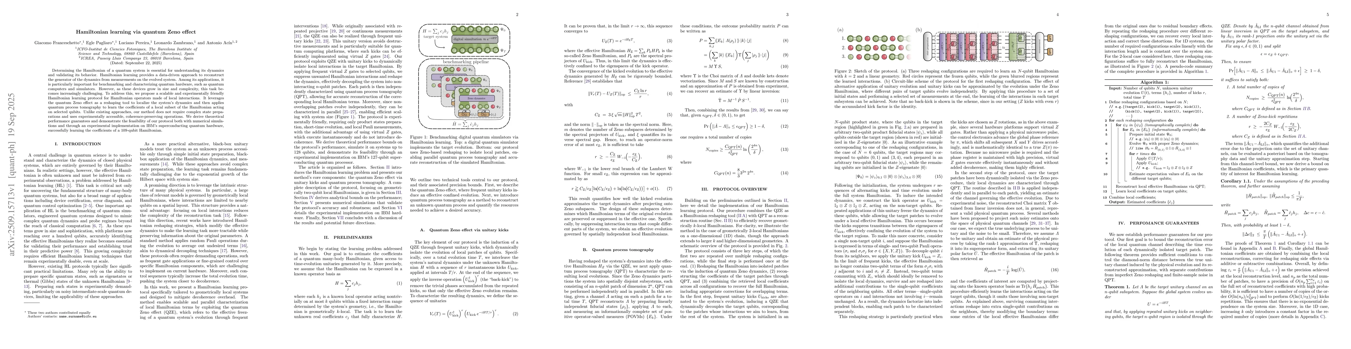 Thumbnail for Hamiltonian learning via quantum Zeno effect