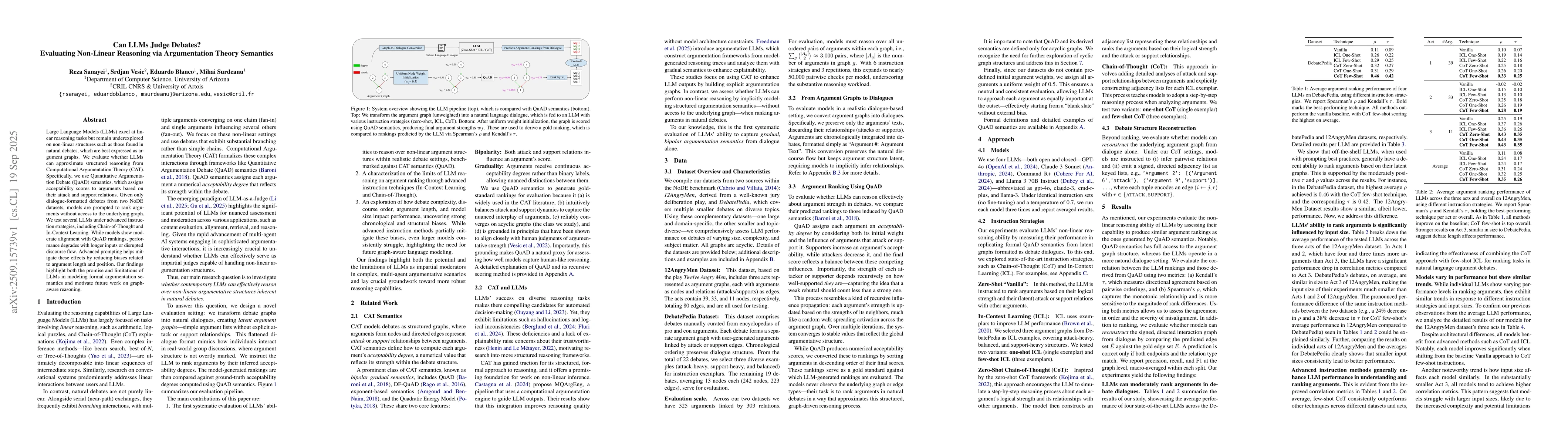 Thumbnail for Can LLMs Judge Debates? Evaluating Non-Linear Reasoning via
  Argumentation Theory Semantics