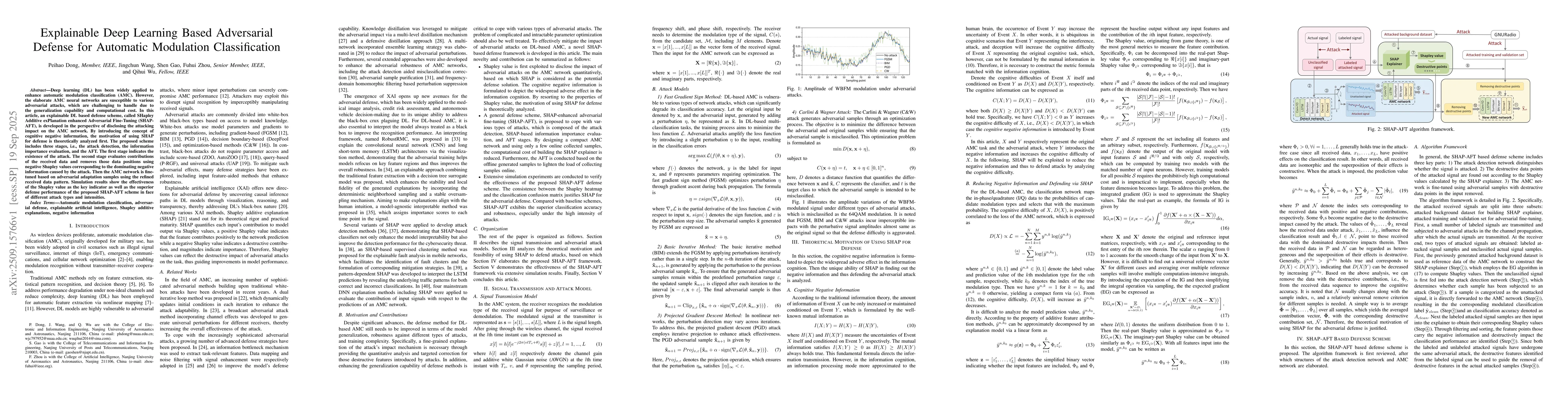 Thumbnail for Explainable Deep Learning Based Adversarial Defense for Automatic
  Modulation Classification